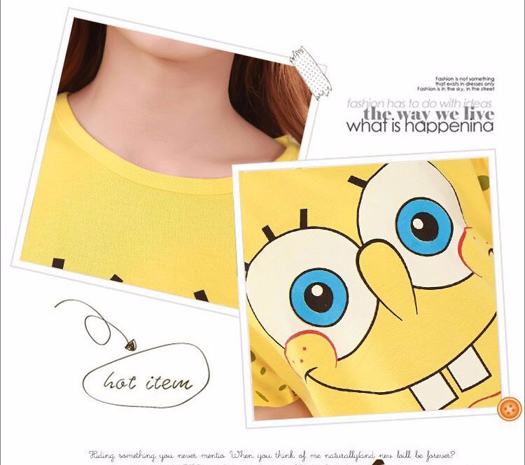15 Matching Family Clothes Cartoon SpongeBob T-shirt+Short Pants Loose Family Set Clothes Mother Daughter Dad Son Matching Clothes
