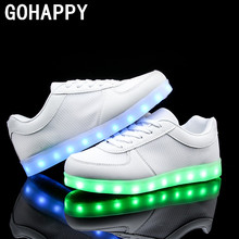 Black white Newest 2016 Simulation LED shoes for adults Women’s Fashion summer Casual shoes Men/Women air mesh USB led Shoes