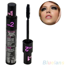 Cosmetic Makeup Black Dual Brush Natural Thicken Curl Eyelash Extension Mascara 8TY3