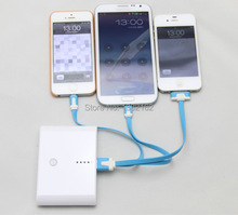 2014 NEW 1PCS/ 20CM Flat 3 in 1 Cable Sync Data Charger Cable For iPhone 5/5S/5C/4/4S, For Samsung For iPad 4Mini/Mini 2