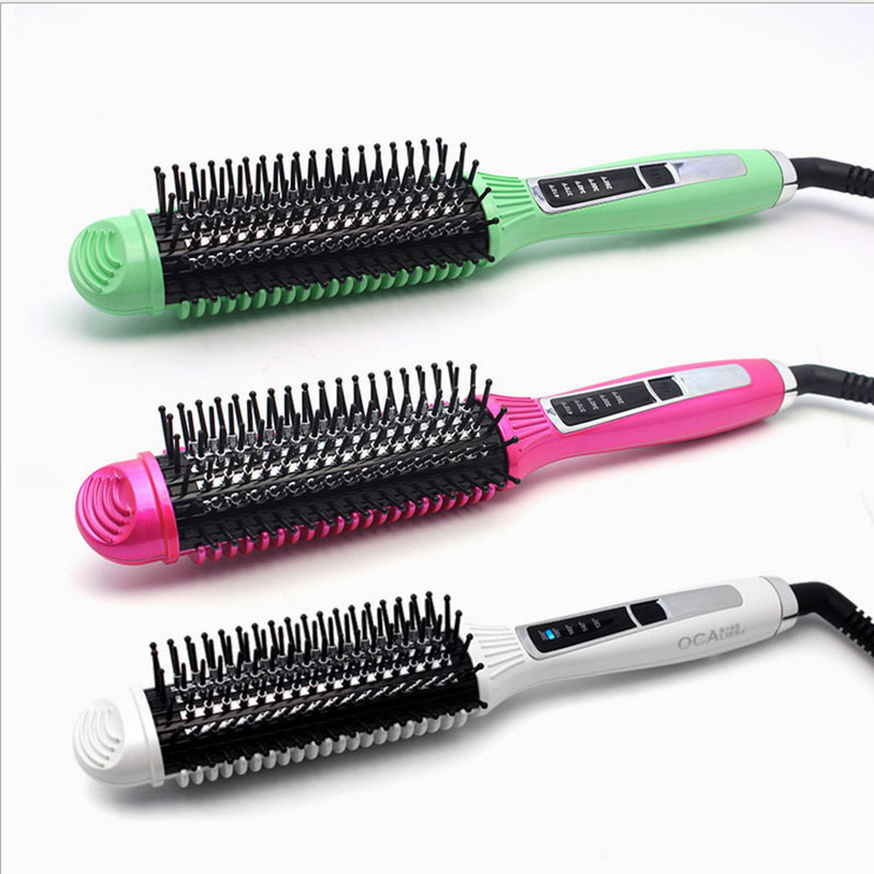 YM Fashion Curling Iron Comb Curling Brush Professional Curling Iron Brush Hair Curler Comb Hair Care 