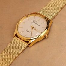 Gold Watch Full Stainless Steel Woman Fashion Dress Watches New Brand Name Geneva Quartz Watch Best