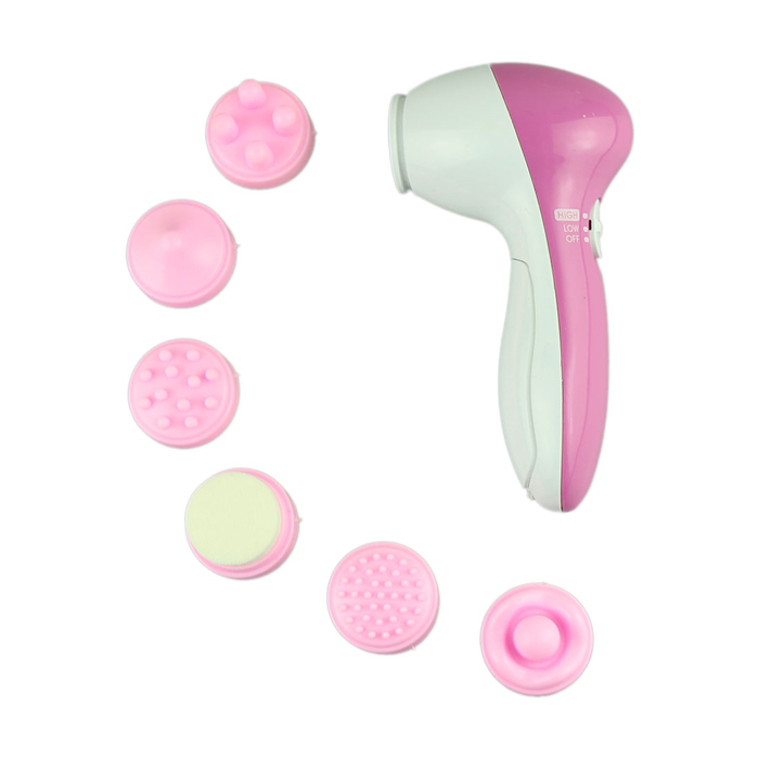 Hot Marketing Mini 6in1 Facial Exfoliator Care Cleansing Body Electronic Massager Beauty Skin Face Cleaner Massage