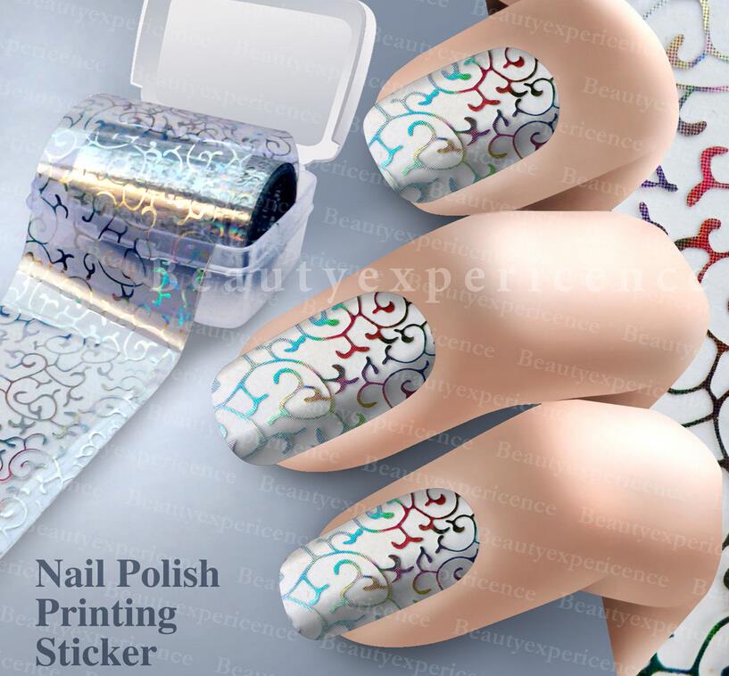 Fashion Lace pattern Decoration Nail Art Decals Art Transfer Foil Nail Sticker Tip Decoration Easy