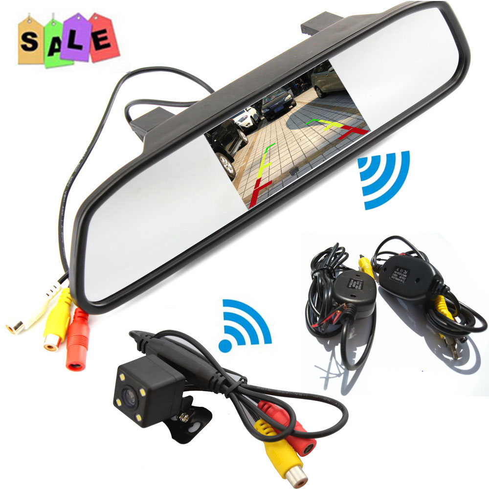 Wireless Car Parking Assistance Video Monitors , 3in 1 Wireless Car Rear View Camera Monitor System 2.4Ghz Wireless Camera Kit Wireless Car Parking Assistance Video Monitors , 3in 1 Wireless Car Rear View Camera Monitor System 2.4Ghz Wireless Camera Kit