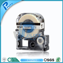 Compatible 12mm black on clear labelworkers tape ST12KW for LC tape