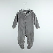 Cute Winter Warm longsleeve coral fleece infant baby Romper cartoon winter Jumpsuit boys girls animal overall