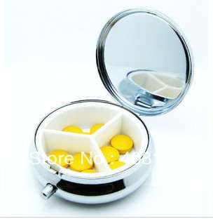 100pcs Metal Pill boxes DIY Medicine Organizer container silver