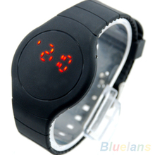 Mujeres hombres refrescan Unisex del deporte del tacto LED Digital del Dial redondo reloj de la pulsera 2828