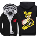 New winter coats NARUTO hoodie jackets light Anime Hooded Zipper men thick cardigan Uchiha Madara Minato