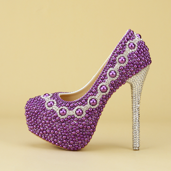 High Quality Purple Rhinestone Heels-Buy Cheap Purple Rhinestone ...