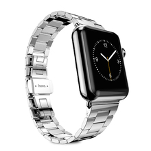 Silver Luxury stainless steel Metal strap & Link Bracelet 316L band for apple watch 42mm 38mm Watchband