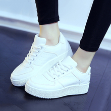 Shoes Women 2016 New Spring PU Leather Women Casual Shoes Lace-Up Women Fashion Shoes Platform Flats High top Women Shoes