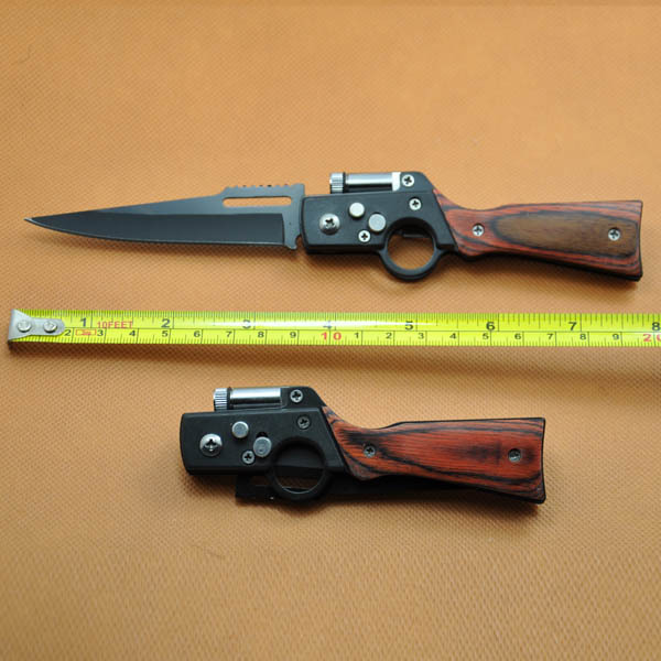 AK47 type Tactical Folding Blade Knife Survival Outdoor Hunting Camping Combat Pocket Knife With LED light