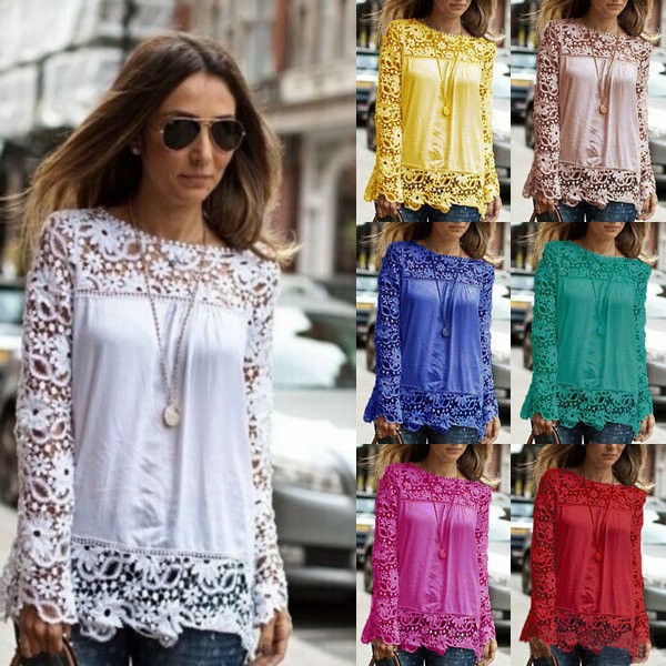 5XL-large-size-2015-Fashion-Women-Lace-long-Sleeve-Chiffon-Blouses-Shirt-Crochet-blusa-Tops-blusas