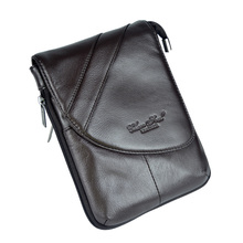 2016 genuine leather small messenger bags for men shoulder bag male waist bag cowhide new