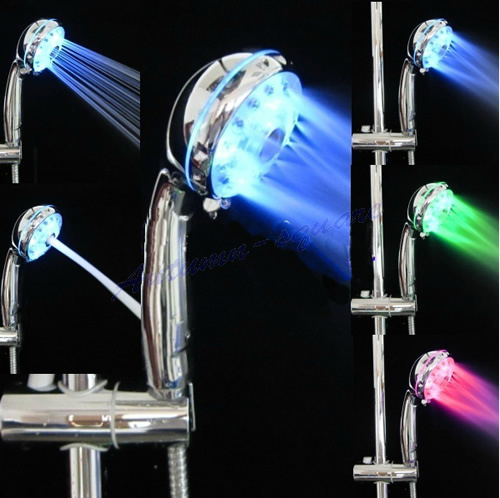 Adjustable 3 Mode LED Light Shower Head Sprinkler Temperature Sensor BathroomFree Shipping wholesale/retail Adjustable 3 Mode LED Light Shower Head Sprinkler Temperature Sensor BathroomFree Shipping wholesale/retail