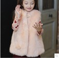 2016 Kids Autumn and winter girl coat Europe and America thick Faux fur vest waistcoat