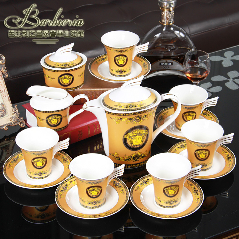 15 pieces Continental English bone china tea set coffee cup and saucer ceramic tea sets wedding