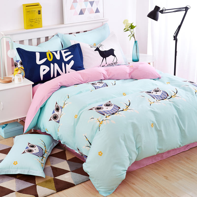 Single treffen owl bedding queen