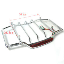 LED Light Air Wing Chrome Top Luggage Rack for Harley Tour Pak Trunk Pack New FHADA162