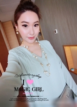High Quality New 2014 Fashion Women Vintage Accessories Jewelry Elegant Sweater Long Pearl Chain Necklace JJ238