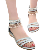 women sandals 2016 fashion Bohemia gladiator sandals women beading sandalias mujer wedges shoes for women 2016 new spring