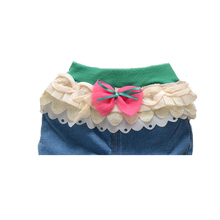 Baby leggings with soft jean cloth 2015 New Autumn Baby Girls Jeans Pants Trousers for baby