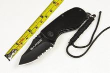 High quality blade material 440 c folding gift pocket knives sawtooth hunting knifes outdoor bulk a
