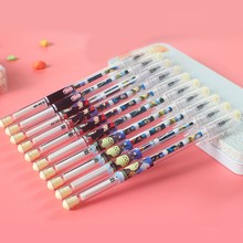12pcs/lot Cute Totoro transparent gel pen Cartoon no face men ink pens for writing Papelaria escolar office school supplies