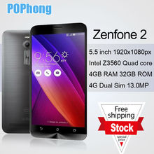 J In Stock! Original Zenfone 2 4G LTE Phone 4GB RAM 32GB ROM Android 5.0 Cell Phones Intel Z3580 2.3GHz 5.5 inch 1920×1080 NFC