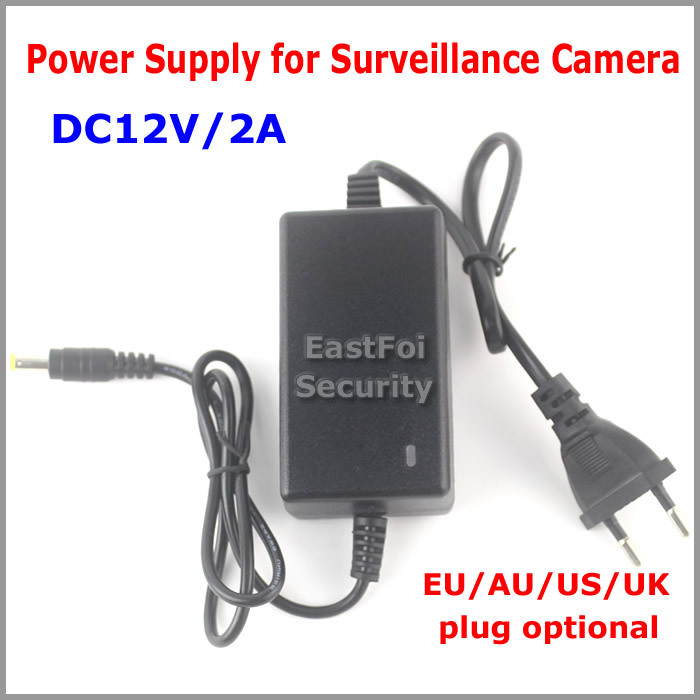 DC12V 2A Power Supply AC100-240V input Power Adaptor for CCTV Camera IP Camera Surveillance Camera EU AU US UK plug optional