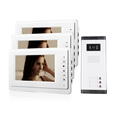 FREE SHIPPING Apartment 7 Video Intercom Door Phone System 3 Monitor 1 HD Doorbell Camera for