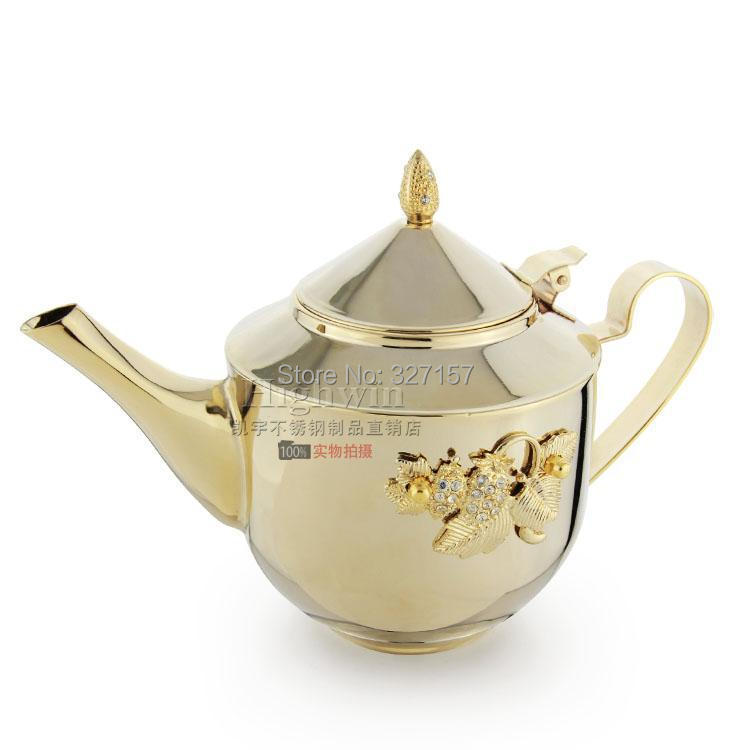 Export price factory direct sale 1000ml hot sale stainless steel teapot tea set tea kettle with