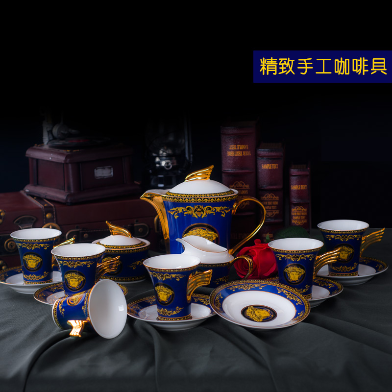 Fashion royal coffee sets 15 pieces high quality bone china tea set afternoon tea cup and