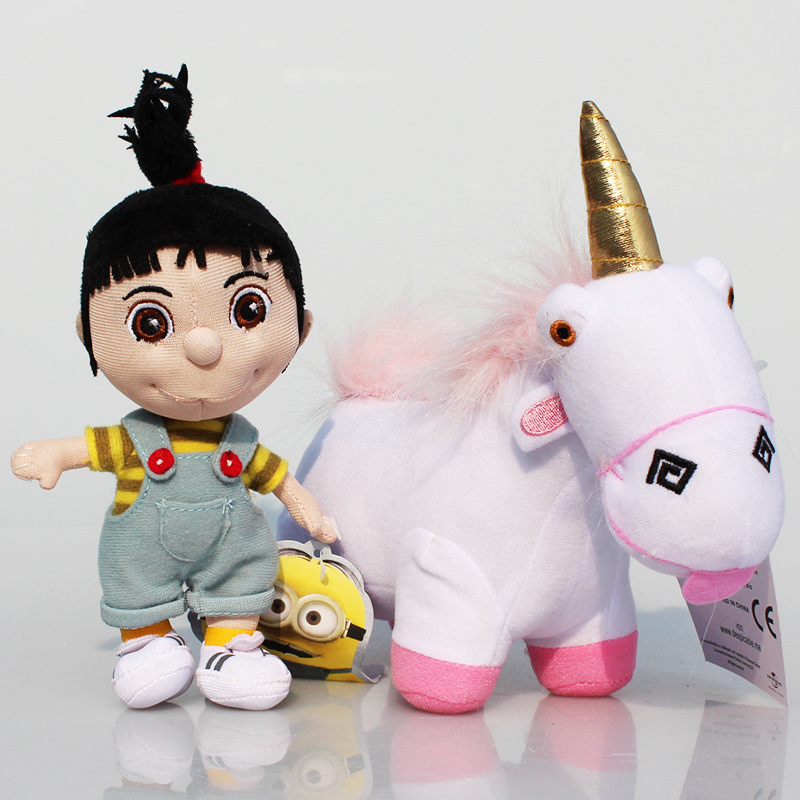 2Pcs/lot 20cm Despicable Me Unicorn Plush Toy Dolls Stuffed Toy Plush Doll.