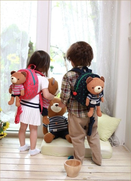 Retail new Children Toddler Kids Baby anti lost Cartoon Backpack Schoolbag Shoulder Bags animal bear 2014