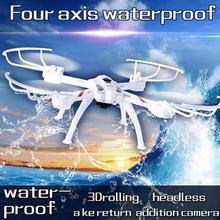 Fun 2.4GHz 4CH 6Axis Gyro Waterproof One Key Return 360 Degree Roll RC Helicopter Quadcopter Drone White Toy Gift Free Shipping