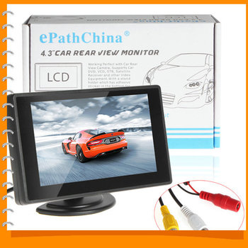 4.3 дюймов цветной TFT LCD парковка автомобилей заднего вида монитор автомобиля заднего вида резервного копирования монитор 4.3 '' 2 видео вход для камера заднего вида DVD
