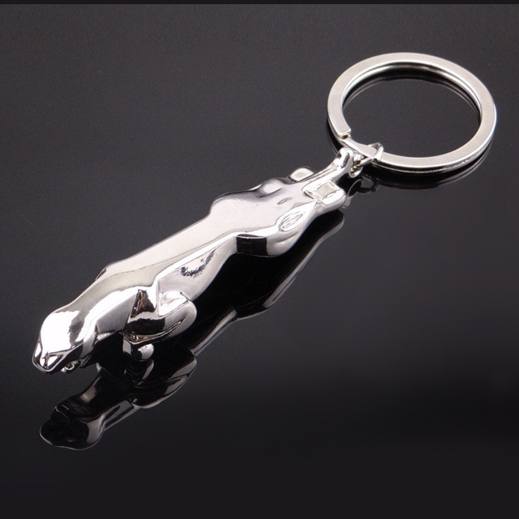 Creative Keychain Smooth metal Leopard Key Chain Car Key Ring for Man or Women (1)