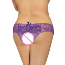 PW5008 Hot sale ropa interior mujer multi colors transparent lace tangas women sexy open crotch plus size panties women