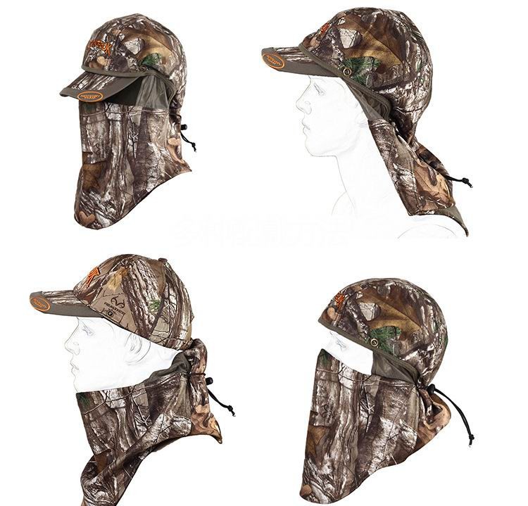 Hunting Camoufalge Cap Multifunctional Face Mask Camo Baseball Hat For Jungle Forest (1)