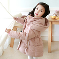 2016 Cold Winter Warm Thick Baby Child Girl Hoody Long Outerwear Pink Duck Down Parkas Jacket