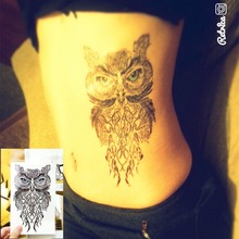 Styling Wise Owl Temporary Tattoo Body Art Sleeve Arm Flash Tattoo Stickers 12*20cm Waterproof Tatto Henna Fake Tatoo Sticker