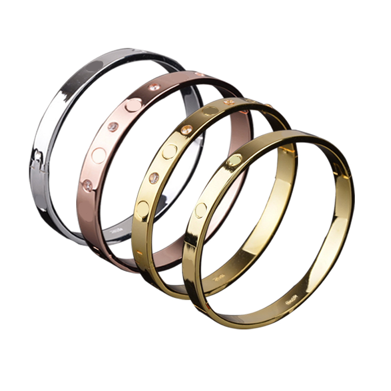 Famous Brand Silver / Gold / Rose Gold Plated Carter Bangle Austrian