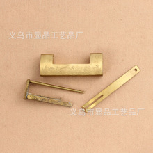 Chinese antique brass lock factory direct vintage small brass locks lock antique cross locked open padlock
