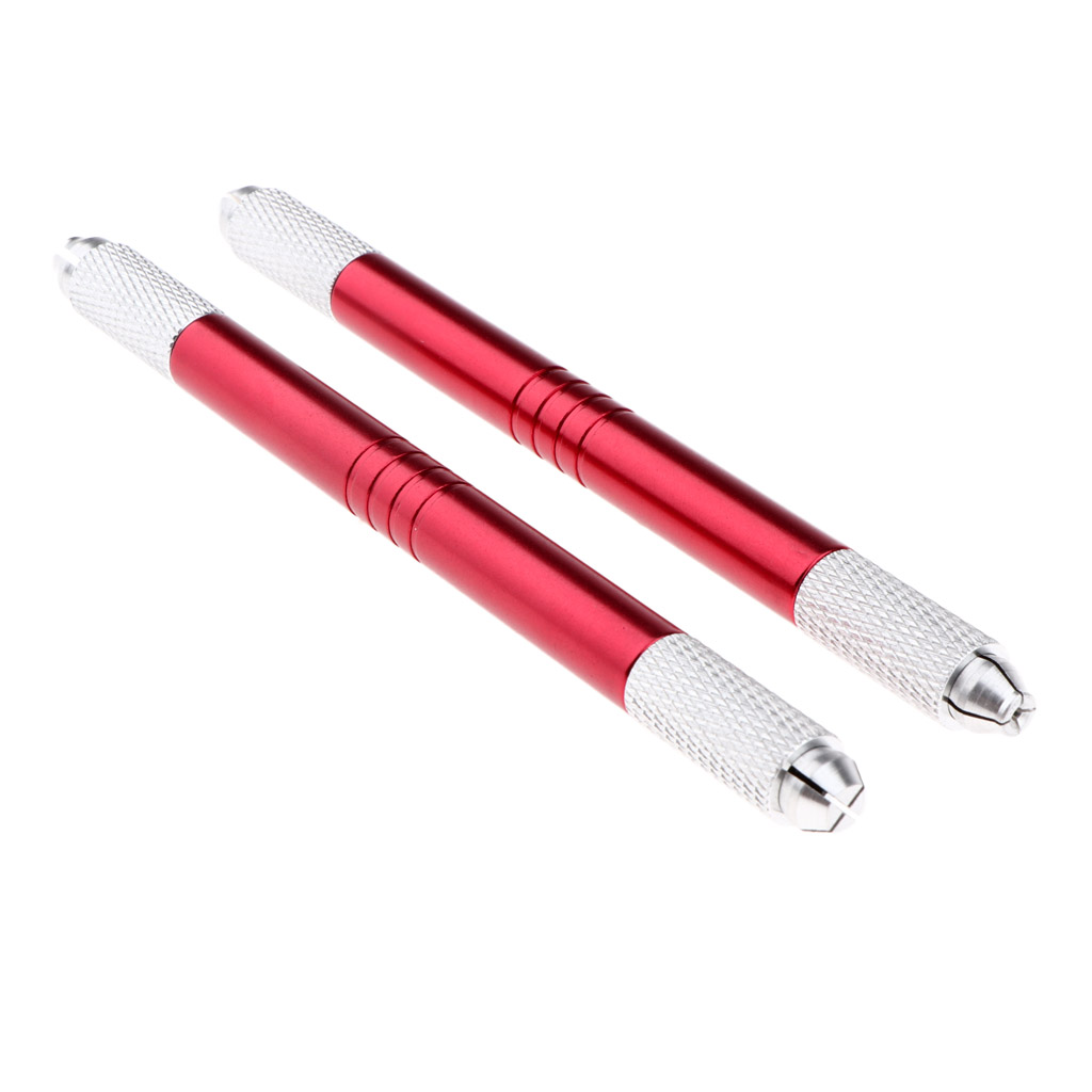 Perfeclan 2pcs Permanent Makeup Manual Pen Tattoo Eyebrow Makeup Pencil