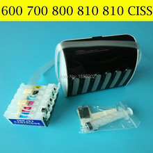 1 Set Continuous Ink Supply System For EPSON T0981 T0982 T0983 T0984 T0985 T0986 For EPSON 600 710 810 Printer Ciss