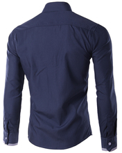 2015 M 3XL Men s Characteristic bag buckles in solid color shirts men s shirt sleeve