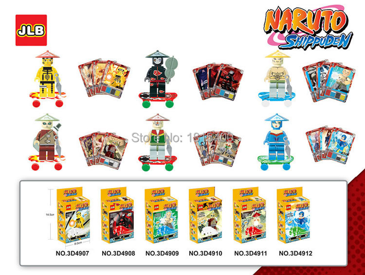 300PCS/lot Japanese Anime Naruto Action Figure DIY Assembling Toys Dolls Mini Figures Building Blocks Bricks Lot Learning Toys